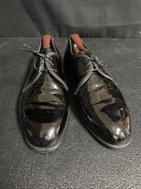 Vito Rufolo Classic Black Patent Leather Men's Dress Oxfords 8.5
